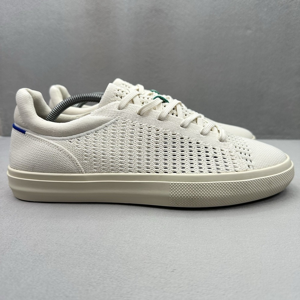 Mens 11 / Womens 12.5 Rothy's RS02 Sneaker Courtside White Shoes Perforated Knit
